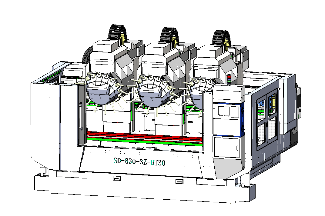 The process of gantry machining center